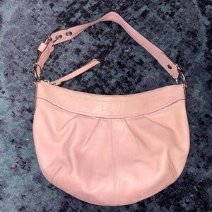 Coach Light Pink Leather Shoulder Bag